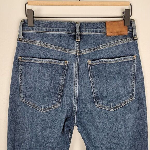 Citizens Of Humanity Size 27 Demy Distressed Tempo Cropped Flare Jeans Blue - Picture 6 of 12